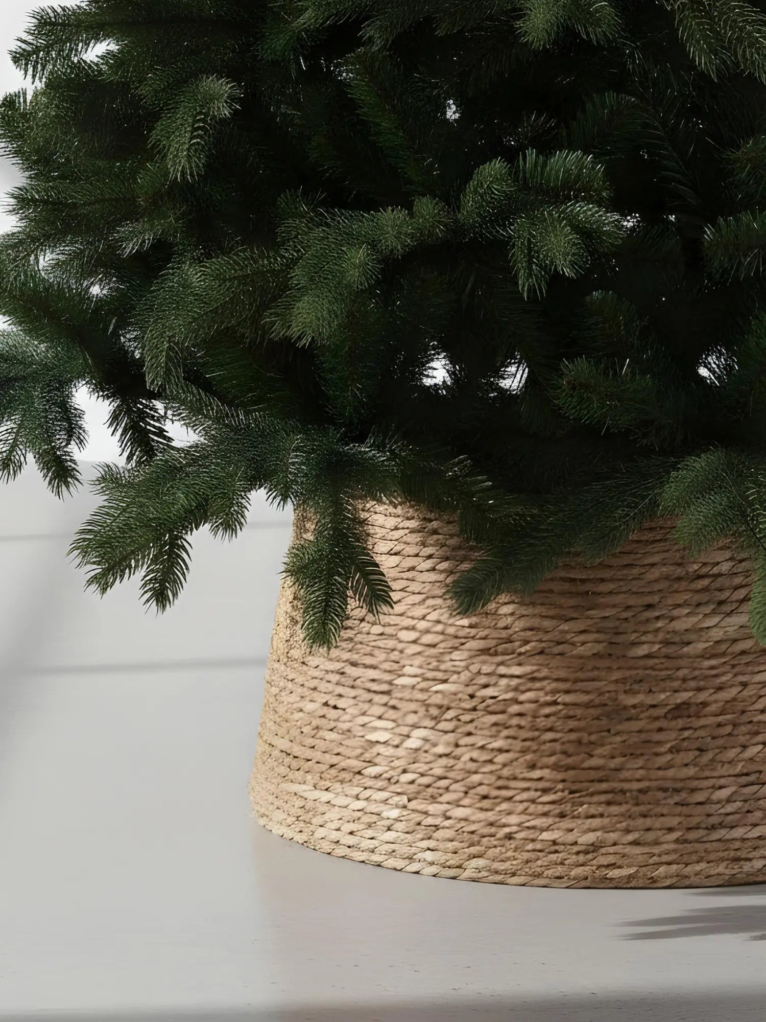 Weihnachtsbaumschürze - H26 x Ø50 cm - Seegras - Naturbraun