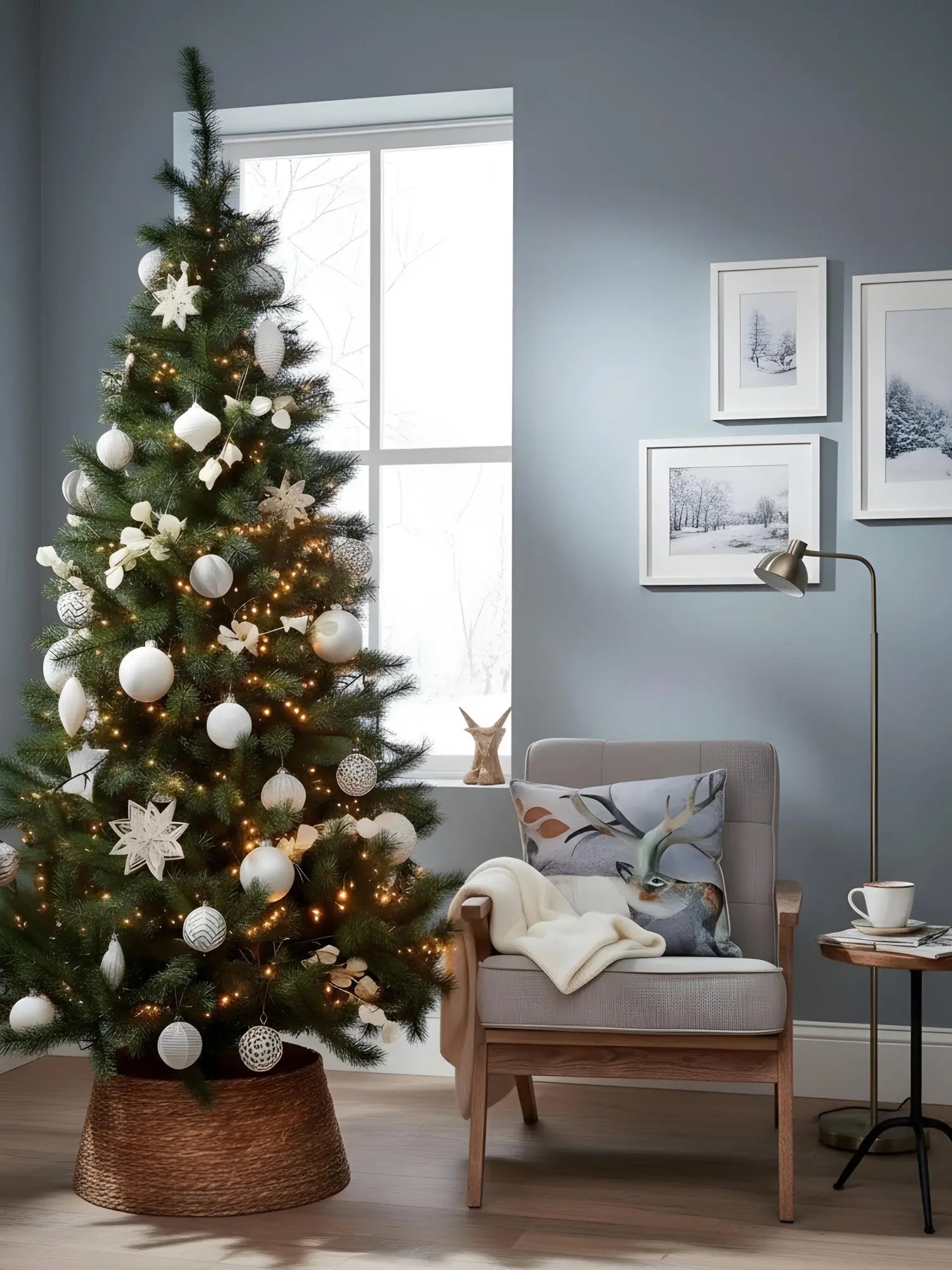 Weihnachtsbaumschürze - H26 x Ø50 cm - Seegras - Naturbraun